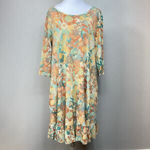 Peruvian Connection Women’s Latana Pima Cotton Medium Jersey Pockets Ruffle Hem